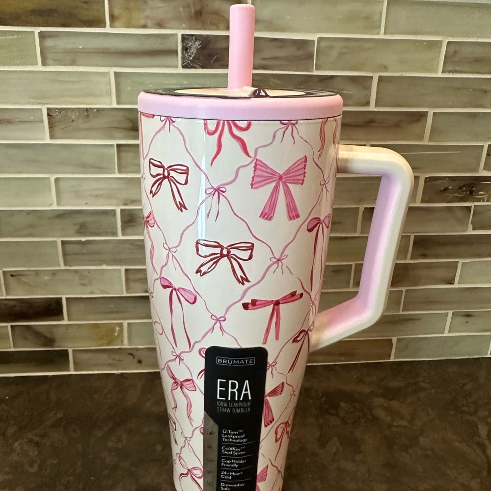 BrüMate Pink Bow Tumbler Era 40 or 30oz Unreleased